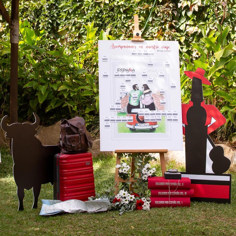 Boda viaje - seating plan original 