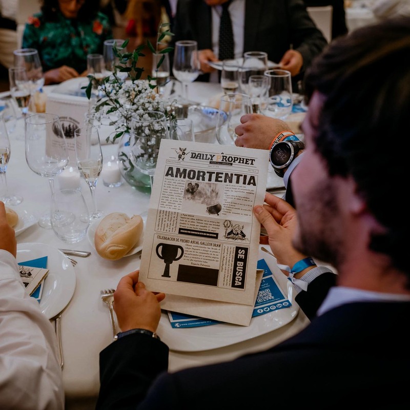Boda Harry Potter - Minuta original en formato periódico DAILY PHOPHET